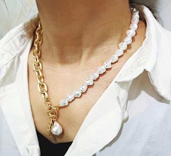 vintage hip hop baroque irregular pearl lock chains necklace geometric portrait coin pendant love necklaces for women punk stateme9039797, Silver
vintage hip hop baroque irregular pearl lock chains necklace geometric portrait coin pendant love necklaces for women punk stateme9039797, Silver