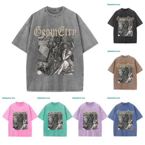 pure cotton trendy edco gothic american oil painting figure print washed old summer couple men's short sleeved t-shirt, White;black
pure cotton trendy edco gothic american oil painting figure print washed old summer couple men's short sleeved t-shirt, White;black