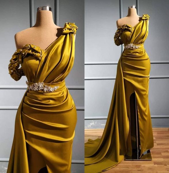 arabic gold mermaid prom dresses one shoulder crystals evening dress 2020 high split formal party second reception gowns4282217, Black
arabic gold mermaid prom dresses one shoulder crystals evening dress 2020 high split formal party second reception gowns4282217, Black