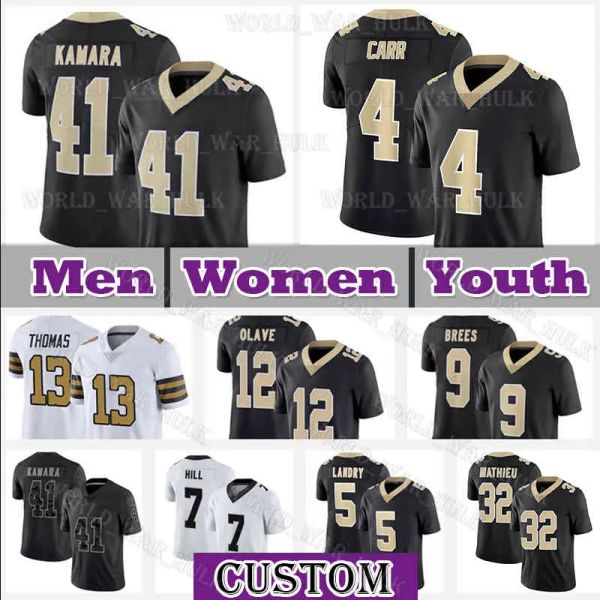 41 alvin kamara jersey 4 derek carr drew brees football tyrann mathieu new orleans saints chris olave winston taysom hill michael thomas dem, Black;red
41 alvin kamara jersey 4 derek carr drew brees football tyrann mathieu new orleans saints chris olave winston taysom hill michael thomas dem, Black;red