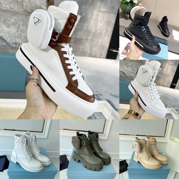 designer boot women monolith brushed leather nylon boots luxury ankle martin pocket military shoes combat shoe, Black
designer boot women monolith brushed leather nylon boots luxury ankle martin pocket military shoes combat shoe, Black