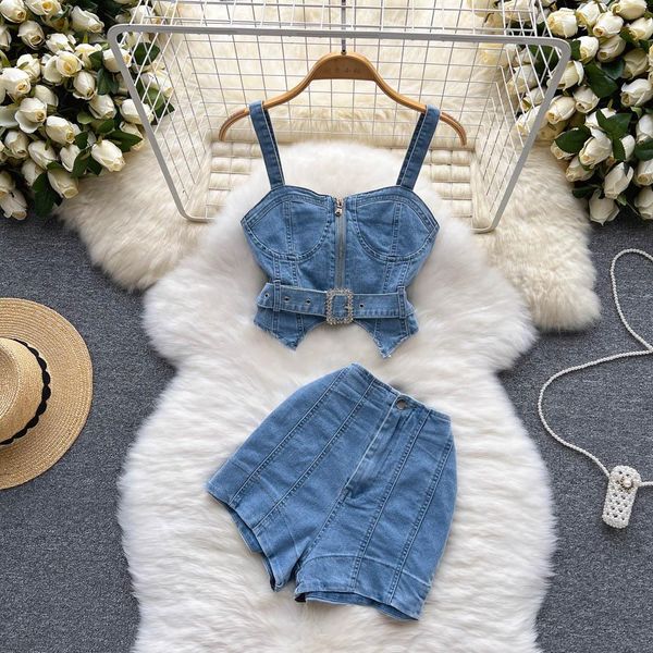 dress amolapha women's summer holiday beach style 2pcs sets spaghetti strap denim +high waist jeans shorts suits, White
dress amolapha women's summer holiday beach style 2pcs sets spaghetti strap denim +high waist jeans shorts suits, White