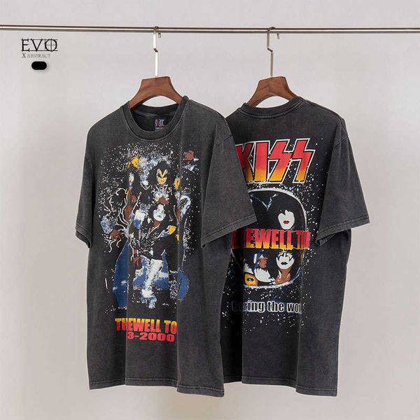 vintage correct version gun flower bieber kiss band vtg washed old short sleeve fog fashion brand high street t-shirt for men, White;black
vintage correct version gun flower bieber kiss band vtg washed old short sleeve fog fashion brand high street t-shirt for men, White;black