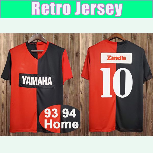 1993 1994 newell's old boys retro soccer jerseys #10 home red black short sleeve football shirt uniforms, Black;yellow
1993 1994 newell's old boys retro soccer jerseys #10 home red black short sleeve football shirt uniforms, Black;yellow