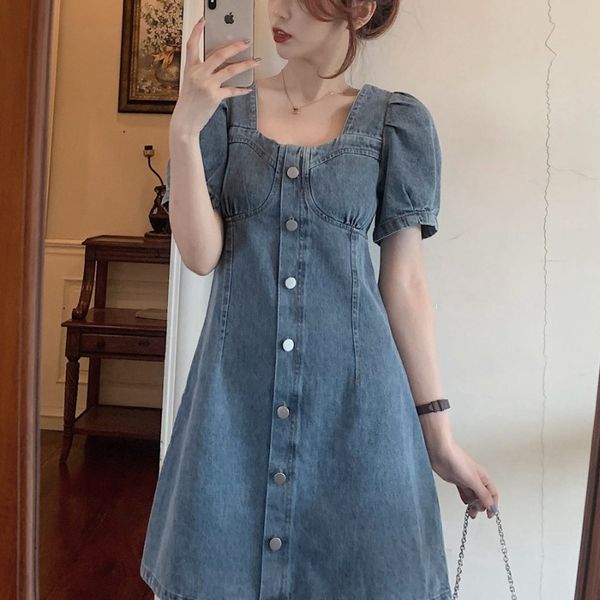 basic & casual dresses denim dresses women summer - french temperament square neck, small waist, bubble sleeves, mid-calf a-line skirt - sho, Black;gray
basic & casual dresses denim dresses women summer - french temperament square neck, small waist, bubble sleeves, mid-calf a-line skirt - sho, Black;gray