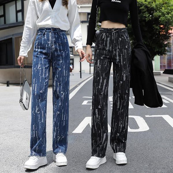 jeans women vintage frayed jeans 2022 high waist y2k denim wide leg pants fashion korean loose trousers jean streetwear sweatpant p259, Blue
jeans women vintage frayed jeans 2022 high waist y2k denim wide leg pants fashion korean loose trousers jean streetwear sweatpant p259, Blue