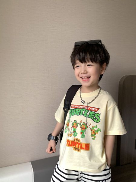 summer new children's t-shirt round neck short sleeve casual boys' clothing cartoon print design thin fashion handsome baby 2 to 1, Blue
summer new children's t-shirt round neck short sleeve casual boys' clothing cartoon print design thin fashion handsome baby 2 to 1, Blue