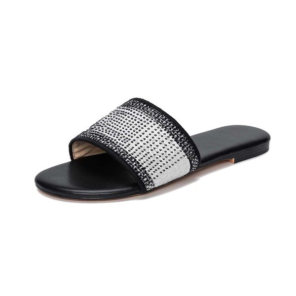 fashion luxury diamond slippers embroidered fabric slides sandals paris designer slide women summer ladies beach sandal party wedding flat s, Black
fashion luxury diamond slippers embroidered fabric slides sandals paris designer slide women summer ladies beach sandal party wedding flat s, Black