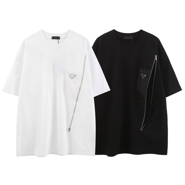 designer mens t shirt fashion black white shirt classic chest triangle logo printed tshirt cotton casual short sleeve tees designers clothe, White;black
designer mens t shirt fashion black white shirt classic chest triangle logo printed tshirt cotton casual short sleeve tees designers clothe, White;black