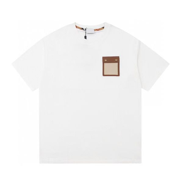 23ss new woman men's t-shirts high end classic leather pocket tee solid simple summer limited beach breathable street fashion casual sh, White;black
23ss new woman men's t-shirts high end classic leather pocket tee solid simple summer limited beach breathable street fashion casual sh, White;black