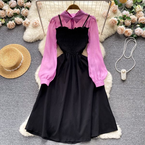 casual dresses 2023 spring new fashion a-line shirt dress women's long-sleeved casual clothes vestido feminino, Black;gray
casual dresses 2023 spring new fashion a-line shirt dress women's long-sleeved casual clothes vestido feminino, Black;gray
