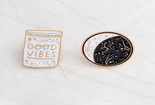 good vibes enamel pin constellation day and night moon brooch pins button denim jacket coat collar badge jewelry gift4885371, Gray
good vibes enamel pin constellation day and night moon brooch pins button denim jacket coat collar badge jewelry gift4885371, Gray