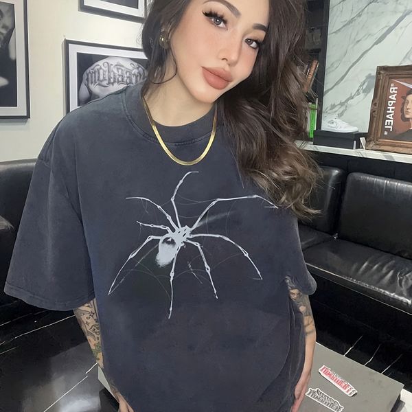 23ss new woman men's t-shirts simple casual vintage washed spider printed tee summer limited beach high street fashion short sleeve tja, White;black
23ss new woman men's t-shirts simple casual vintage washed spider printed tee summer limited beach high street fashion short sleeve tja, White;black