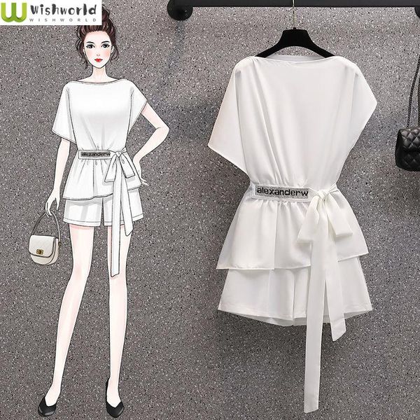 dress 2022 korean version large summer clothes fashion new fat sister chiffon chic thin shorts twopiece women's suit, White
dress 2022 korean version large summer clothes fashion new fat sister chiffon chic thin shorts twopiece women's suit, White
