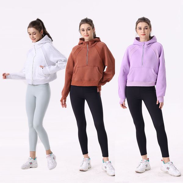 stylish casual long sleeve hoodie yoga fitness sweatshirt women's lightweight 1/2 half zip loose pullover thickened souba gym clothes, Black
stylish casual long sleeve hoodie yoga fitness sweatshirt women's lightweight 1/2 half zip loose pullover thickened souba gym clothes, Black