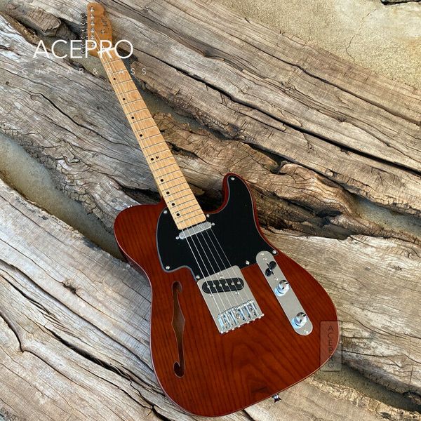 acepro f-hole brown color electric guitar 20mm solid ash body roasted maple neck stainless steel frets chrome hardware
acepro f-hole brown color electric guitar 20mm solid ash body roasted maple neck stainless steel frets chrome hardware