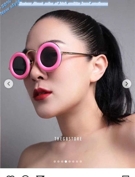 luxury brands design sunglasses 2023 new luojia sunglass ins blogger's same round frame, White;black
luxury brands design sunglasses 2023 new luojia sunglass ins blogger's same round frame, White;black
