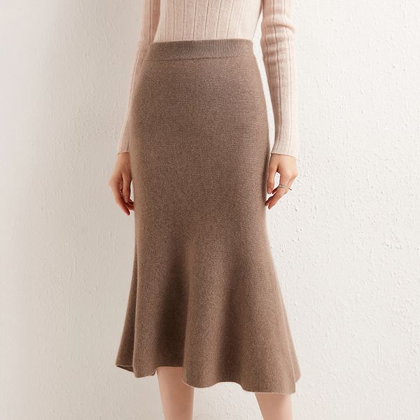 zocept 2021 new trumpet skirt women 100% wool mermaid skirts fashion solid knitted high waist mid-calf skirt high elastic, Black
zocept 2021 new trumpet skirt women 100% wool mermaid skirts fashion solid knitted high waist mid-calf skirt high elastic, Black