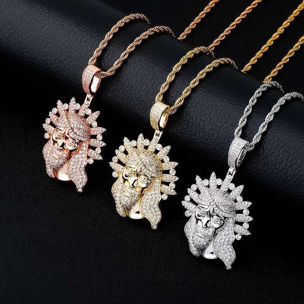selling hiphop jewelry iced out jesus head pendant full of zircon retro personality jesus pendant accessories men's necklace, Silver
selling hiphop jewelry iced out jesus head pendant full of zircon retro personality jesus pendant accessories men's necklace, Silver