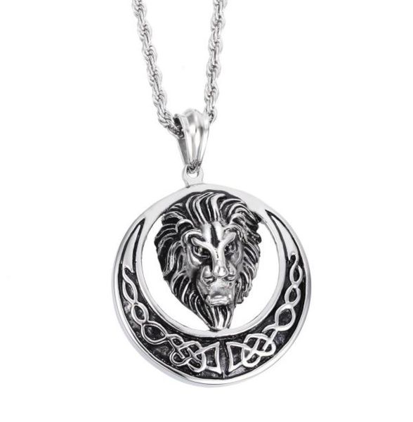 new casting silver amazing quality men039s 316l stainless steel lion head pendant circle with 4mm22quot ed rope chain n9164306
new casting silver amazing quality men039s 316l stainless steel lion head pendant circle with 4mm22quot ed rope chain n9164306