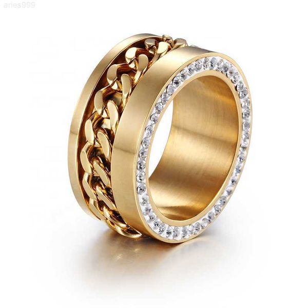 wholesale round stainless steel gold plated chain zircon men women anxiety finger rings rotatable spinning whirling finger ring, Silver
wholesale round stainless steel gold plated chain zircon men women anxiety finger rings rotatable spinning whirling finger ring, Silver