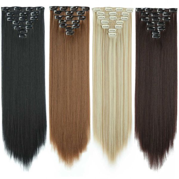 hair pieces chemical fiber hair extensions high performance silk straight 7-piece set clip, Black;brown
hair pieces chemical fiber hair extensions high performance silk straight 7-piece set clip, Black;brown