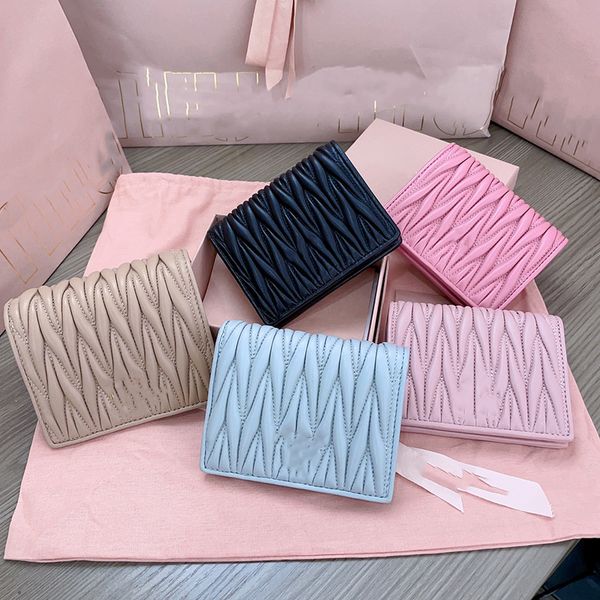 2023 women leather wallet pink black soft lambskin purse fashion designer new purse lady handbag with box, Red;black
2023 women leather wallet pink black soft lambskin purse fashion designer new purse lady handbag with box, Red;black