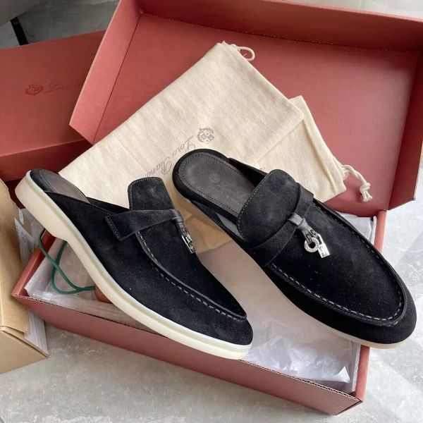 for womens men's lor&pian casual walk slippers classic sandals loafers shoes flat slides slipper designers high elastic beef tendon bot, Black
for womens men's lor&pian casual walk slippers classic sandals loafers shoes flat slides slipper designers high elastic beef tendon bot, Black