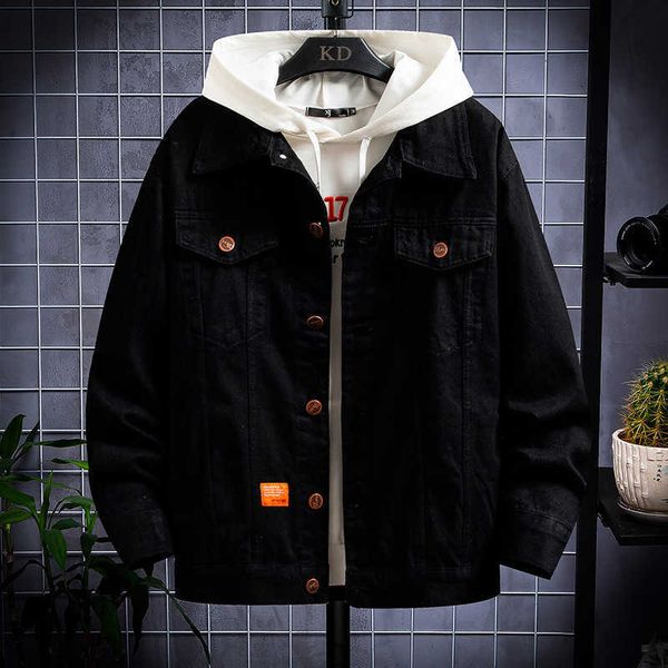 denim jacket men's korean fashion spring new black jacket work clothes cool loose top, Black;brown
denim jacket men's korean fashion spring new black jacket work clothes cool loose top, Black;brown