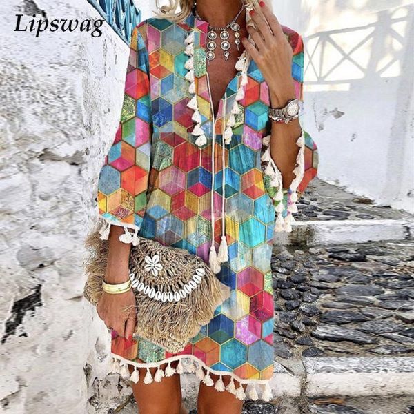 dresses autumn casual pattern print party dress autumn fashion v neck tassel beach dress office lady elegant flare sleeve mini dresses, Black;gray
dresses autumn casual pattern print party dress autumn fashion v neck tassel beach dress office lady elegant flare sleeve mini dresses, Black;gray