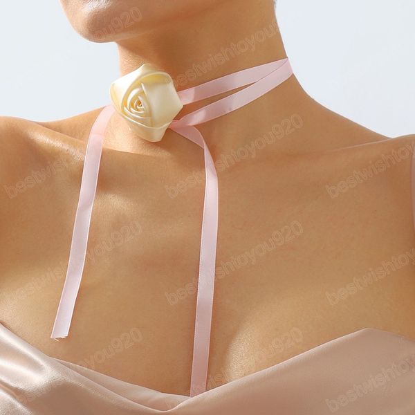 sweet rose flower rosebud clavicle chain necklace women wed romantic adjustable bowknot ribbon rope choker y2k accessories, Golden;silver
sweet rose flower rosebud clavicle chain necklace women wed romantic adjustable bowknot ribbon rope choker y2k accessories, Golden;silver