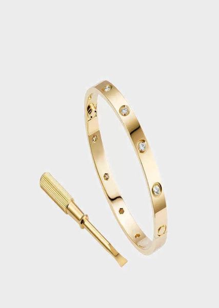

woman love bracelet bangle 50 designer bracelets 10 diamonds bangles luxury jewelry man titanium steel screw gold silver bracelet8156081, Black