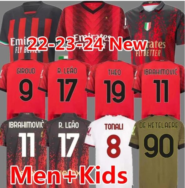 22 23 24 ac giroud soccer jerseys milans ibrahimovic football shirt 2023 2024 tonali rebic camiseta kjaer theo brahim r.leao 4th men kids ki, Black
22 23 24 ac giroud soccer jerseys milans ibrahimovic football shirt 2023 2024 tonali rebic camiseta kjaer theo brahim r.leao 4th men kids ki, Black