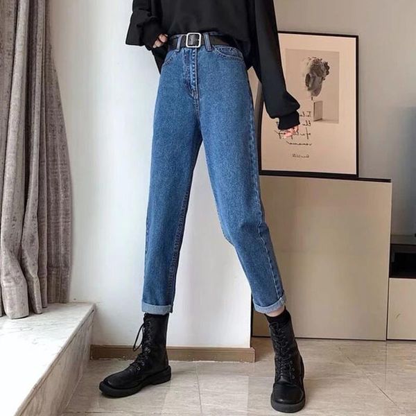 jeans retro navy blue high waist jeans spring and autumn women's basic loose soft wearresistant drape pencil straightleg jeans
jeans retro navy blue high waist jeans spring and autumn women's basic loose soft wearresistant drape pencil straightleg jeans