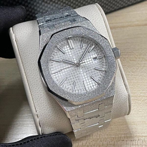 mens watch automatic mechanical watches 41mm business wristwatches luminous montre de luxe mens watches, Slivery;brown
mens watch automatic mechanical watches 41mm business wristwatches luminous montre de luxe mens watches, Slivery;brown