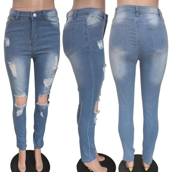 jeans women fashion slim fit jeans washed color ripped hole tassel stretchy midwaist denim pencil long pants trousers, Blue
jeans women fashion slim fit jeans washed color ripped hole tassel stretchy midwaist denim pencil long pants trousers, Blue