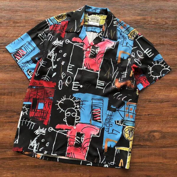 graffiti hawaii beach lapel shirts men women summer style short sleeve shirt, White;black
graffiti hawaii beach lapel shirts men women summer style short sleeve shirt, White;black