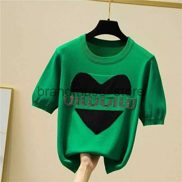 women's t-shirt summer t shirt for women cotton inlaid luxury designer korean fashion loose knit short sleeved slim women clothes j230, White
women's t-shirt summer t shirt for women cotton inlaid luxury designer korean fashion loose knit short sleeved slim women clothes j230, White