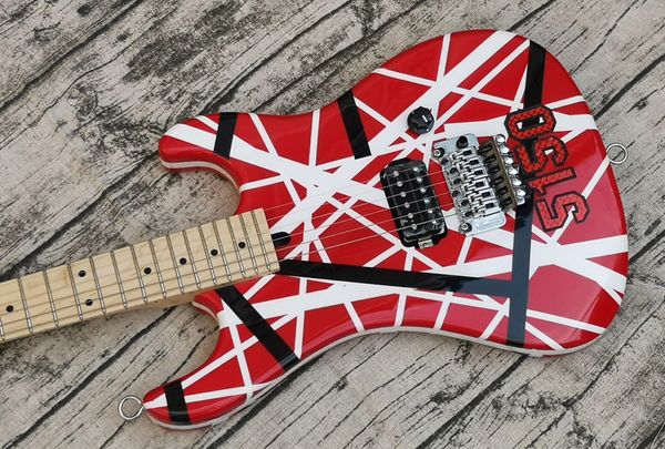 custom big headstock edward van halen 5150 white black stripe red electric guitar floyd rose tremolo & locking nut, maple neck & fingerboard
custom big headstock edward van halen 5150 white black stripe red electric guitar floyd rose tremolo & locking nut, maple neck & fingerboard