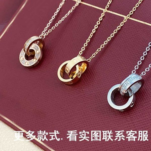 selling item c card double ring pancake necklace full diamond zircon collar chain titanium steel colorless pendant rose gold gift, Black
selling item c card double ring pancake necklace full diamond zircon collar chain titanium steel colorless pendant rose gold gift, Black