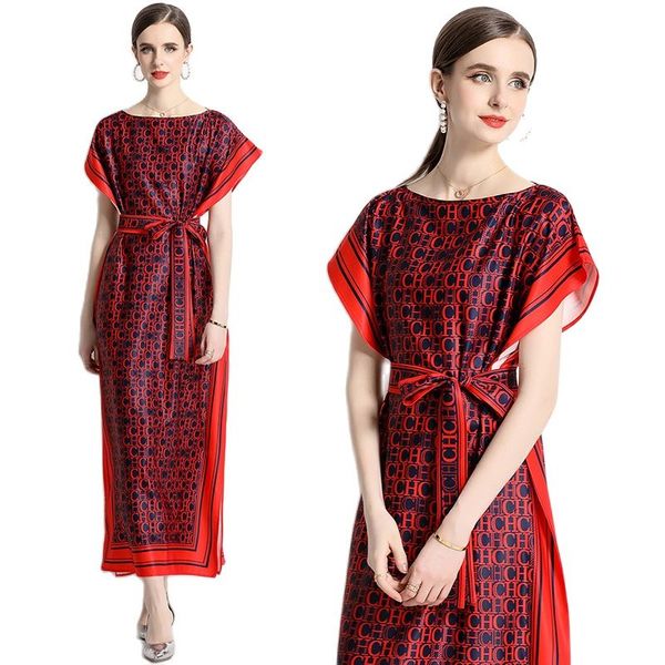 summer fashion sleeveless maxi dresses for women 2023 luxury designer o-neck print party belted bow dresses loose casual vacation robe fine, Black;gray
summer fashion sleeveless maxi dresses for women 2023 luxury designer o-neck print party belted bow dresses loose casual vacation robe fine, Black;gray