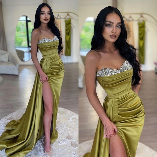 elegant prom dresses beads sweetheart party evening gowns split formal long special occasion dress, Black
elegant prom dresses beads sweetheart party evening gowns split formal long special occasion dress, Black