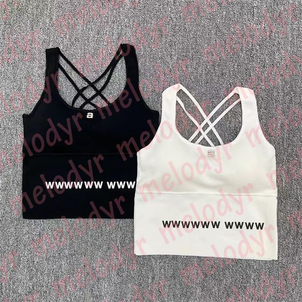 knitted yoga designer corsets letter print crop for womens elastic vest, Black;white
knitted yoga designer corsets letter print crop for womens elastic vest, Black;white