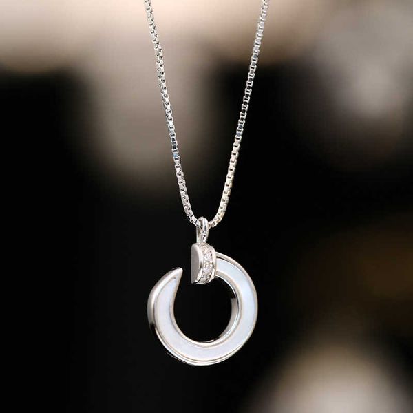 4zka s925 silver geometry necklace card nail white shell simple jewelry collar chain female n02214
4zka s925 silver geometry necklace card nail white shell simple jewelry collar chain female n02214