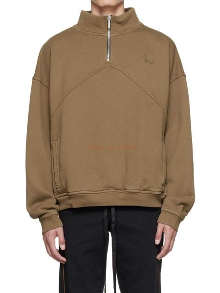 designer clothing mens sweatshirts hoodies h332 rhude zipper stand up collar panel pullover embroidered plush sweater, Black
designer clothing mens sweatshirts hoodies h332 rhude zipper stand up collar panel pullover embroidered plush sweater, Black