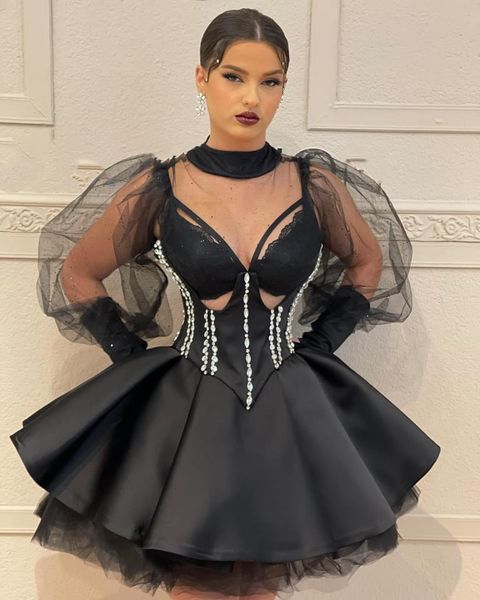 2023 black ball gown graduation dress long sleeves satin short mini homecoming party formal cocktail prom bridesmaid gowns dresses zj416, Blue;red
2023 black ball gown graduation dress long sleeves satin short mini homecoming party formal cocktail prom bridesmaid gowns dresses zj416, Blue;red