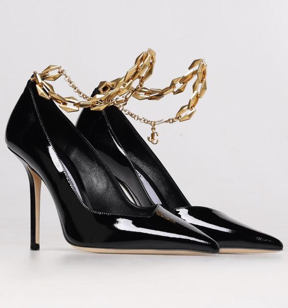 elegant luxury diamond talura sandals shoes women patent leather pointed toe pumps with gold chain stiletto heels lady brial wedding eu35-43, Black
elegant luxury diamond talura sandals shoes women patent leather pointed toe pumps with gold chain stiletto heels lady brial wedding eu35-43, Black