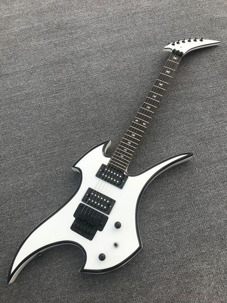 white integrated link electric guitar, special shape of the new electric guitar can be customized
white integrated link electric guitar, special shape of the new electric guitar can be customized