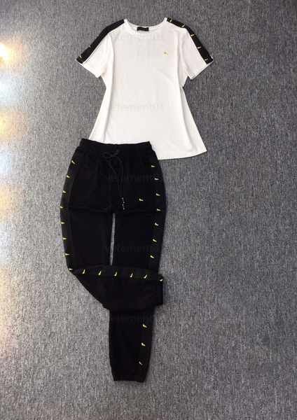 casual designers two piece set pants womens classic style short-sleeved round neck t shirt fashion leggings for women designer clothes, White
casual designers two piece set pants womens classic style short-sleeved round neck t shirt fashion leggings for women designer clothes, White