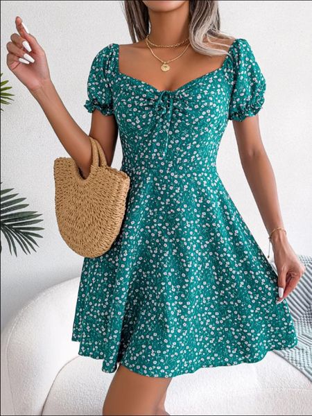 designer new fashion women casual dresses ruffles short sleeve floral print a line dress, Black;gray
designer new fashion women casual dresses ruffles short sleeve floral print a line dress, Black;gray